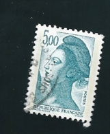 N° 2190 Marianne Type Liberté De Delacroix 5.00FRS   France Oblitéré 1982 - 1982-1990 Liberté De Gandon