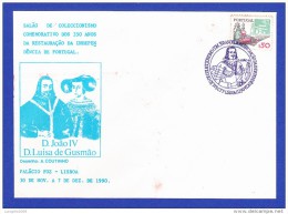 ENVELOPPE -   SALÃO COLEC. COM. 350 ANOS RESTAURAÇÃO INDEPENDÊNCIA - 30 A 7.DEZ.1980 - Maschinenstempel (Werbestempel)