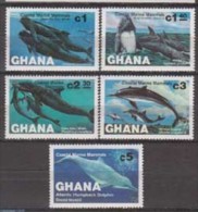 Ghana. 1983, Whales. 5v. Michel. 977-81. MNH 20880 - Ballenas