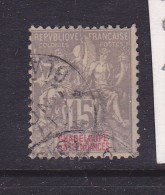 GUADELOUPE N° 42 15C GRIS TYPE ALLÉGORIQUE OBL - Used Stamps