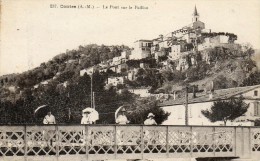 CPA - CONTES (06) - Le Pont Sur Le Paillon Et Vue Sur Le Village - Contes