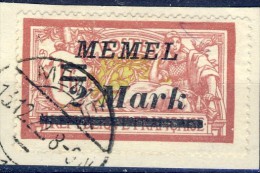 ##K1192. Memel 1922. Michel 67. Cancelled On Fragment. - Gebruikt