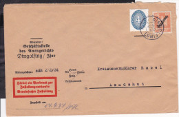 Deutsches Reich Dienstmarken :Postzustellungsauftrag Stempel Dingolfing 1934 - Service