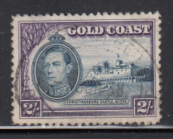 Gold Coast 1938-41 Used Scott #125a 2sh Christiansborg Castle, George VI Perf 12 - Goudkust (...-1957)