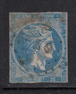 Greece Used Scott #36 20 L Hermes Head With '20' On Back - Stained - Oblitérés