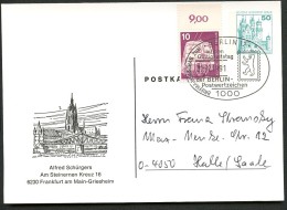 Berlin PP81 B2/002 Privat-Postkarte Gelaufen Ansichten Frankfurt Sost. Letzttag Berlin 31.12.1991 - Postales Privados - Usados