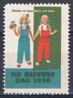 Viñeta DANSK, Danmark Dinamarca, For De Blinda 1956, Para Los Ciegos, Beneficencia  ** - Variétés Et Curiosités