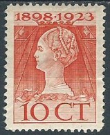 1923 OLANDA REGINA GUGLIELMINA 10 CENT MH * - G11 - Nuovi