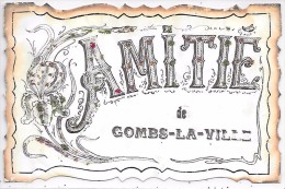 Amitié De COMBS LA VILLE - Carte Pailletée - Combs La Ville