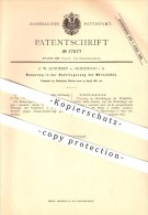 Original Patent - C. W. Schubert In Olbernhau I. S. , 1881 , Neuerung In Der Nadellagerung Der Wirkstühle !!! - Olbernhau