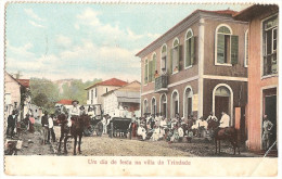 São Tomé E Princípe - Um Dia De Festa Na Vila De Trindade - Ethnique - Ethnic - Customes (Postal C/ Pequenos Defeitos) - Sao Tome En Principe