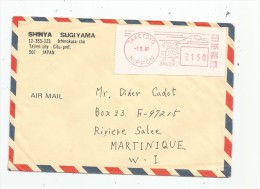 Cd , Lettre , JAPON , Japan , TAKETOYO , NIPPON , 1987, SHINYA , SUGI YAMA - Storia Postale