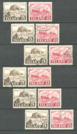 1954 ICELAND DEFINITIVES 6x Sets MICHEL: 296-297 USED - Oblitérés