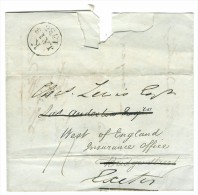 London  1835 To Exceter - ...-1840 Prephilately