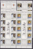 Falkland Islands Dependencies 1982 Princess Diana 4v Strip 5x Gutter ** Mnh (F3179) - Georgia Del Sud