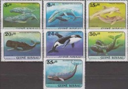 Guinea Bissau. 1984, Whales. 7v. Michel. 804-810. MNH 20898 - Baleines