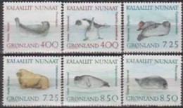 Greenland. 1991, Whales. 6v. Michel. 211-16. MNH 20902 - Baleines