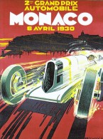 Grand Prix De Monaco 1930  -  Formula 1  -  Plaque Métal 20 X 15 Cms  -  Neuf! - Plaques En Tôle (après 1960)