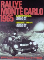 Rallye Monte-Carlo 1965  -  Porsche 911  -  Plaque Métal 20 X 15 Cms  -  Neuf! - Plaques En Tôle (après 1960)