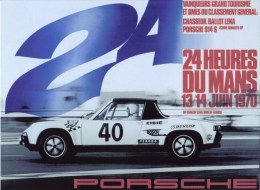 24 Heures Du Mans 1970  -  Porsche 914/6  -  Plaque Métal 20 X 15 Cms  -  Neuf! - Tin Signs (after1960)