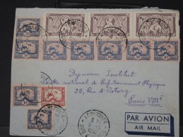 VIETNAM- LETTRE DE LONGXUYEN POUR PARIS AFFR TIMBRES COLO FRANCAISES 1950( Manque Semble T Il 1 Valeur) LOT P3120 - Autres & Non Classés