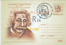 16344- ALBERT EINSTEIN, SCIENTIST, COVER STATIONERY, 2005, ROMANIA - Albert Einstein