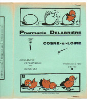 Protege-cahier Pharmacie Delabrière à Cosne Sur Loire - Poussin Sort De La Coquille (couleur Vert) - Book Covers
