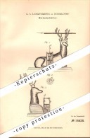 Original Patent - G.A. Langensiepen In Düsseldorf , 1881 , Tintenbehälter , Tintenfass , Hirsch !!! - Tinteros