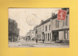 *  CPA..dépt 77..VILLIERS SAINT GEORGES  :  Rue De Provins - Place Du Marché..Scan A  : Voir Les 2 Scans - Villiers Saint Georges