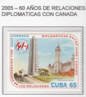CUBA 2005 - 50 AÑOS DE RELACIONES CON CANADA  - 1 SELLO - Neufs