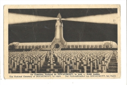 Cp, Militaria, Le Cimetière National De Douaumont, La Nuit, Voyagée 1937 - Cimetières Militaires