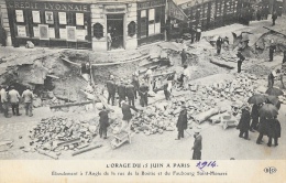 L'Orage Du 15 Juin 1914 à Paris - Eboulement à L'Angle De La Rue De La Boétie Et Du Faubourg Saint-Honoré - Carte E.L.D. - Catastrophes