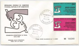 Cameroun 1969 PA 144 - 145 FDc OIT - 50ème Anniversaire Organisation Internationale Du Travail - Mains - ILO