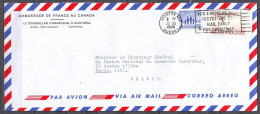 Lettre De MONTREAL Canada Cachet  Le 20 XI 1964  De L AMBASSADE De FRANCE Au CANADA  Avec 2 Timbres  PAR AVION - Lettres & Documents