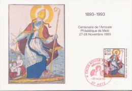 CROIX ROUGE // RED CROSS *** L Imagerie De METZ / Saint Nicolas *** Yvt   N°2853 - Carte Maximum  France 1993 - 1990-99