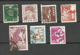 Japon N°242,498,511,539,564,566,677 Cote 1.65 Euros - Gebraucht