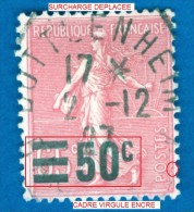 1926 / 27  N° 224  SEMEUSE  2.12.27  OBLITÉRÉ DOS CHARNIÈRES 4.00 € ++ - Gebruikt