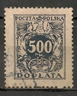 Timbres - Pologne - Service - Taxe - 1923 - 500 D - - Oficiales