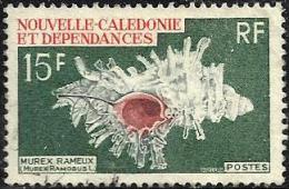 NEW CALEDONIA 15 FRANCS SHELL MUREX RAMEUX MARINE LIFE OUT OF SET 1969 SG451 UHD POSTMARK LEFT  READ DESCRIPTION !! - Used Stamps