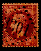 France N°32 - 80c Rose. TB - 1863-1870 Napoléon III Lauré