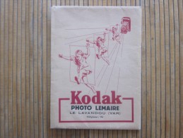 1950 Pochette Photographique  PHOTO Kodak Photo Lemaire Le Lavandou Var (pochette Vide  ) - Matériel & Accessoires
