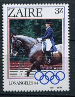 (cl 19 - P28) Zaïre ** N° 1170 (ref. Michel Au Dos) - JO De Los Angeles. Equitation  - - Ongebruikt