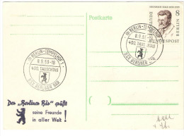 BERLIN - GERMANIA - GERMANY - Deutschland - ALLEMAGNE - 1959 - 8 Heinrich Zille - Special Cancel, Berlin-Tempelhof 40... - Briefe U. Dokumente