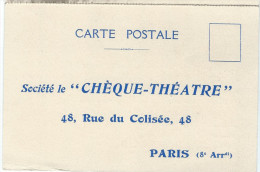 Chéque Théatre/ Carte Postale/ Demande D'admission Comme Abonné/Vers1950   VP719 - Andere & Zonder Classificatie