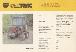 16544- TRACKED TRACTOR, QSL CARD, CHELYABINSK-RUSSIA - Tractors