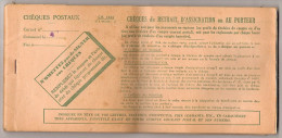 Ancien Carnet De Chèques Postaux Poste - Autres & Non Classés