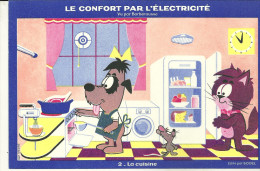 BUVARD COLLECTION ILLUSTRATEUR BARBEROUSSE CONFORT ELECTRICITE CHIEN CHAT SOURIS - Collections, Lots & Séries