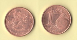 Finlanda 0ne Cent Centesimo Euro € 2001 - Finland