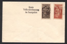 Saargebiet 13. 1. 1935 Volkshilfe Mi.N° Mi.N° 171/72 Gestempelt Auf Ungelaufenem Brief (nicht Adressiert), - Covers & Documents