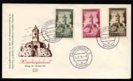 Saarland 1956 Wiederaufbau Saarländischer Denkmäler, Mi. N°  373/75 Auf FDC - Cartas & Documentos